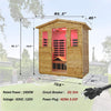 The Kora Deluxe 3-Person Outdoor Full Spectrum Low EMF Infrared Home Sauna With Bluetooth Speakers And LED Reading Light
