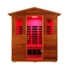 The Vanta Luxury 3-Person Outdoor Mahogany Full Spectrum Ultra-Low EMF FAR Infrared Sauna With Chromotherapy And Bluetooth Speakers