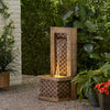 Premium 35-Inch Hand-Crafted Weather-Resistant Waterfall Fountain With LED Lights