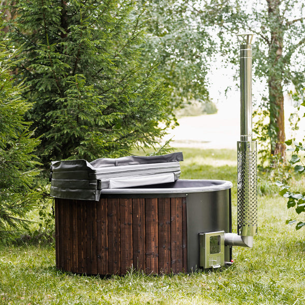 Premium 4-Person Fully-Assembled ThermoWood Wood-Fired Hot Tub