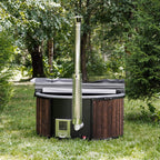Premium 4-Person Fully-Assembled ThermoWood Wood-Fired Hot Tub