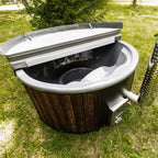 Premium 4-Person Fully-Assembled ThermoWood Wood-Fired Hot Tub