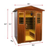 The Valois Premium 4-Person 2050W Luxury Low EMF Outdoor FAR Infrared Home Sauna With Bluetooth Audio