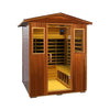 The Valois Premium 4-Person 2050W Luxury Low EMF Outdoor FAR Infrared Home Sauna With Bluetooth Audio