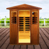 The Valois Premium 4-Person 2050W Luxury Low EMF Outdoor FAR Infrared Home Sauna With Bluetooth Audio