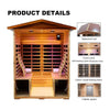 The Valois Premium 4-Person 2050W Luxury Low EMF Outdoor FAR Infrared Home Sauna With Bluetooth Audio
