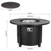 Premium 42-Inch Outdoor 50K BTU Propane Patio Gas Fire Pit Coffee Table W/ Cover