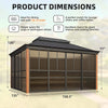 Solstice Premium All-Season Outdoor Wood Grain Sunroom with Sliding Doors and Double Top Roof