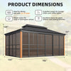 Solstice Premium All-Season Outdoor Wood Grain Sunroom with Sliding Doors and Double Top Roof