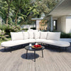 Premium Half-Moon 6-Person Curved Outdoor Furniture Sofa Patio Set