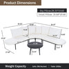 Premium Half-Moon 6-Person Curved Outdoor Furniture Sofa Patio Set