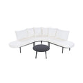 Premium Half-Moon 6-Person Curved Outdoor Furniture Sofa Patio Set