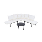 Premium Half-Moon 6-Person Curved Outdoor Furniture Sofa Patio Set