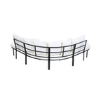 Premium Half-Moon 6-Person Curved Outdoor Furniture Sofa Patio Set