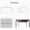 Premium Outdoor Aluminum Louvered Patio Pergola With LED Lights [PERGOLA ONLY]