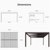 Premium Outdoor Aluminum Louvered Patio Pergola With LED Lights [PERGOLA ONLY]