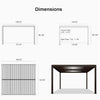 Premium Outdoor Aluminum Louvered Patio Pergola With LED Lights [PERGOLA ONLY]