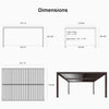 Premium Outdoor Aluminum Louvered Patio Pergola With LED Lights [PERGOLA ONLY]
