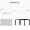 Premium Outdoor Aluminum Louvered Patio Pergola With LED Lights [PERGOLA ONLY]