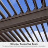 Premium Outdoor Aluminum Louvered Patio Pergola With LED Lights [PERGOLA ONLY]