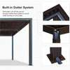 Premium Outdoor Aluminum Louvered Patio Pergola With LED Lights [PERGOLA ONLY]