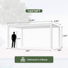 Premium White Outdoor Metal Louvered Pergola With Drainage System