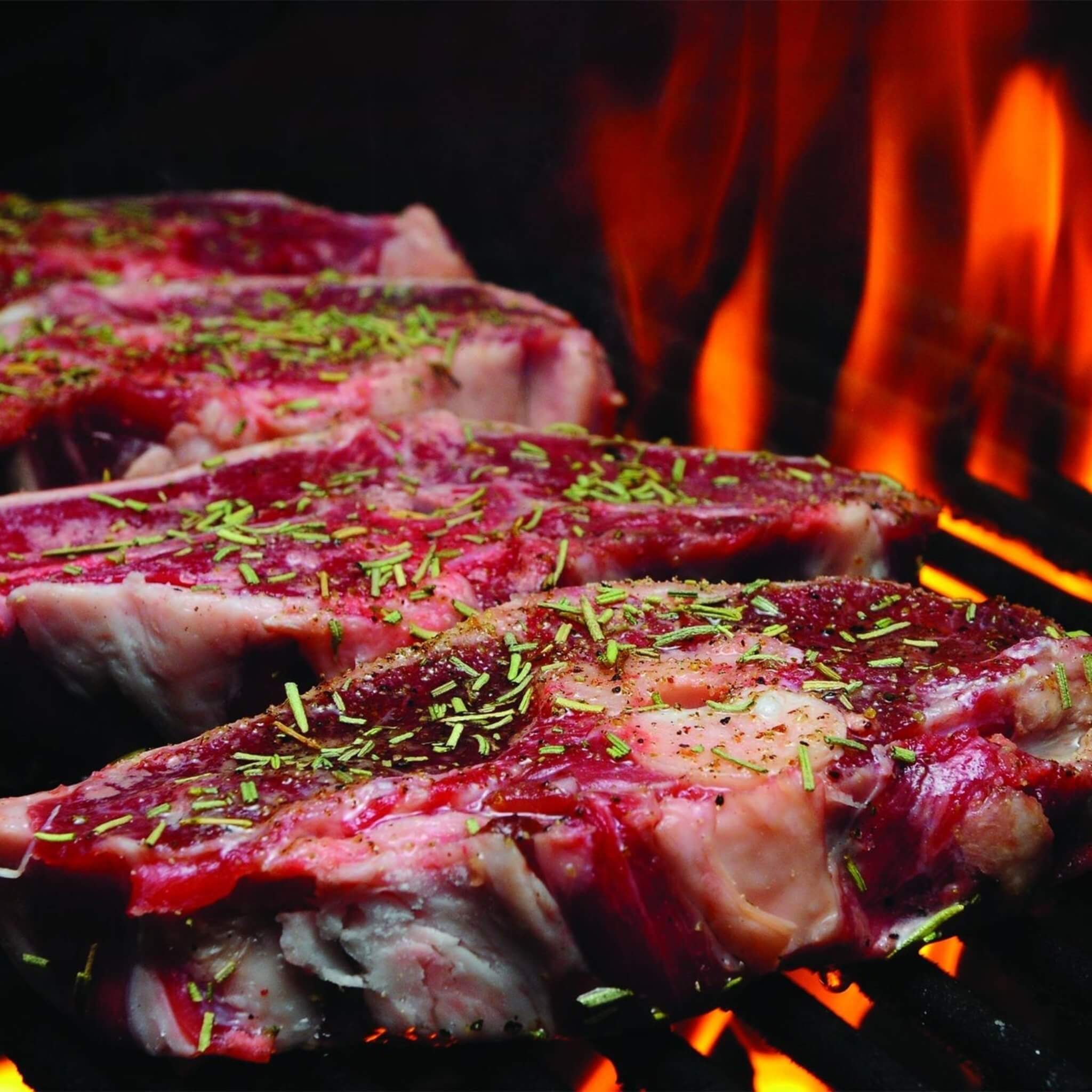 Oval Large 300 All-In-One Ceramic Kamado Grill W/ Cradle, Side Shelves & Stainless Steel Grates