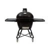 Oval Large 300 All-In-One Ceramic Kamado Grill W/ Cradle, Side Shelves & Stainless Steel Grates