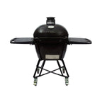 Oval Large 300 All-In-One Ceramic Kamado Grill W/ Cradle, Side Shelves & Stainless Steel Grates