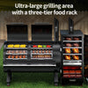Professional Texas Style Pellet or Charcoal Smoker - Low & Slow Smoker for outdoor cooking