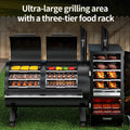 Professional Texas Style Pellet or Charcoal Smoker - Low & Slow Smoker for outdoor cooking