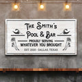 Personalized Rustic Pool And Bar Sign III