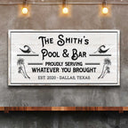 Personalized Rustic Pool And Bar Sign III