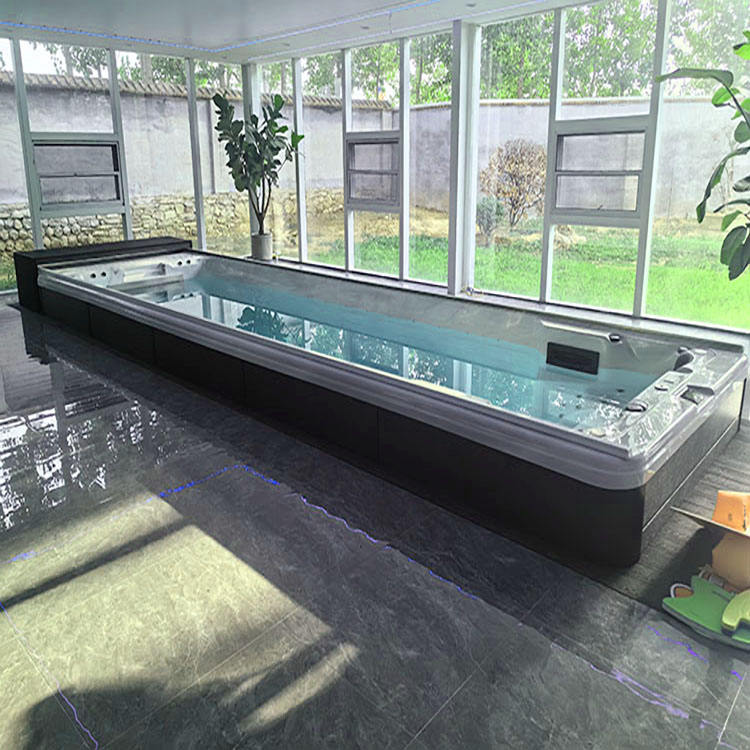 Dual Zone Swim Spa Pool Outdoor with Balboa System 7 Person Hot Tub Hydro Jet Swim Spa Pool Spa