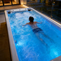 Dual Zone Swim Spa Pool Outdoor with Balboa System 7 Person Hot Tub Hydro Jet Swim Spa Pool Spa