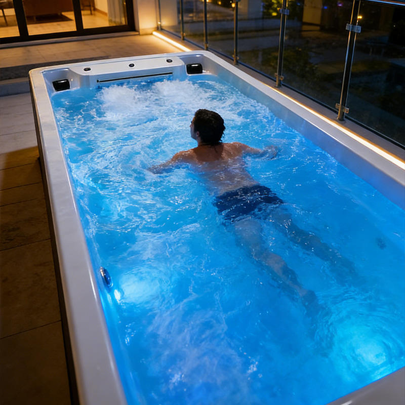 Dual Zone Swim Spa Pool Outdoor with Balboa System 7 Person Hot Tub Hydro Jet Swim Spa Pool Spa
