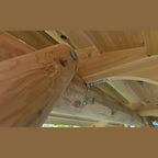 Wooden Porch Swing with Canopy