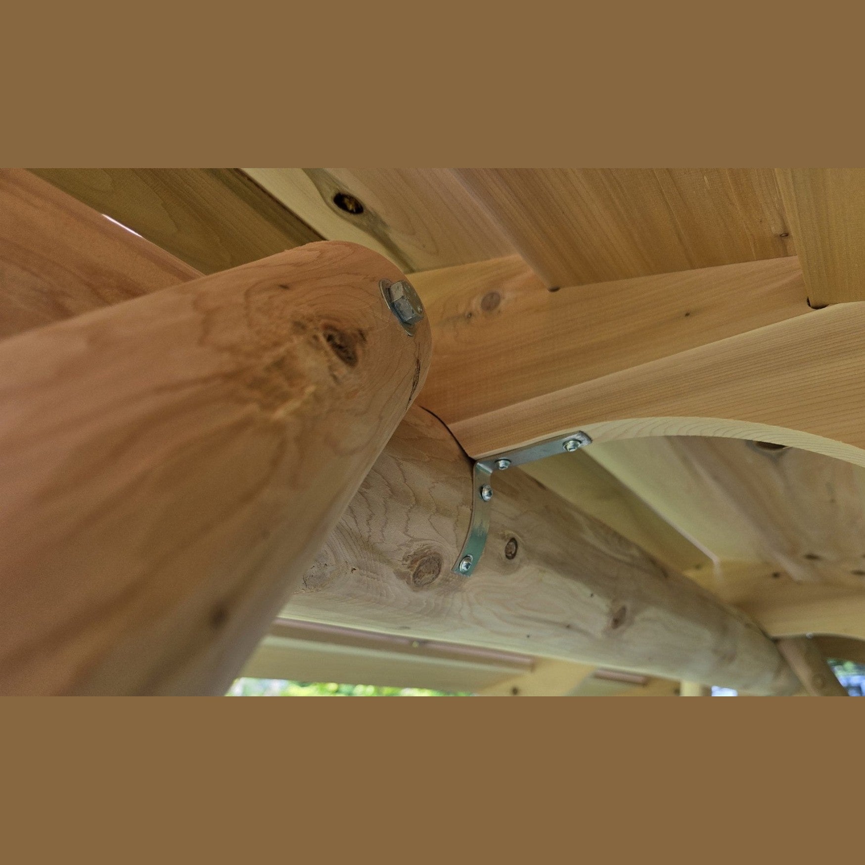 Wooden Porch Swing with Canopy