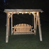 Wooden Porch Swing with Canopy