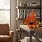 Dog Statue | Colorful Hand-Painted Pottery Hound from Mexico