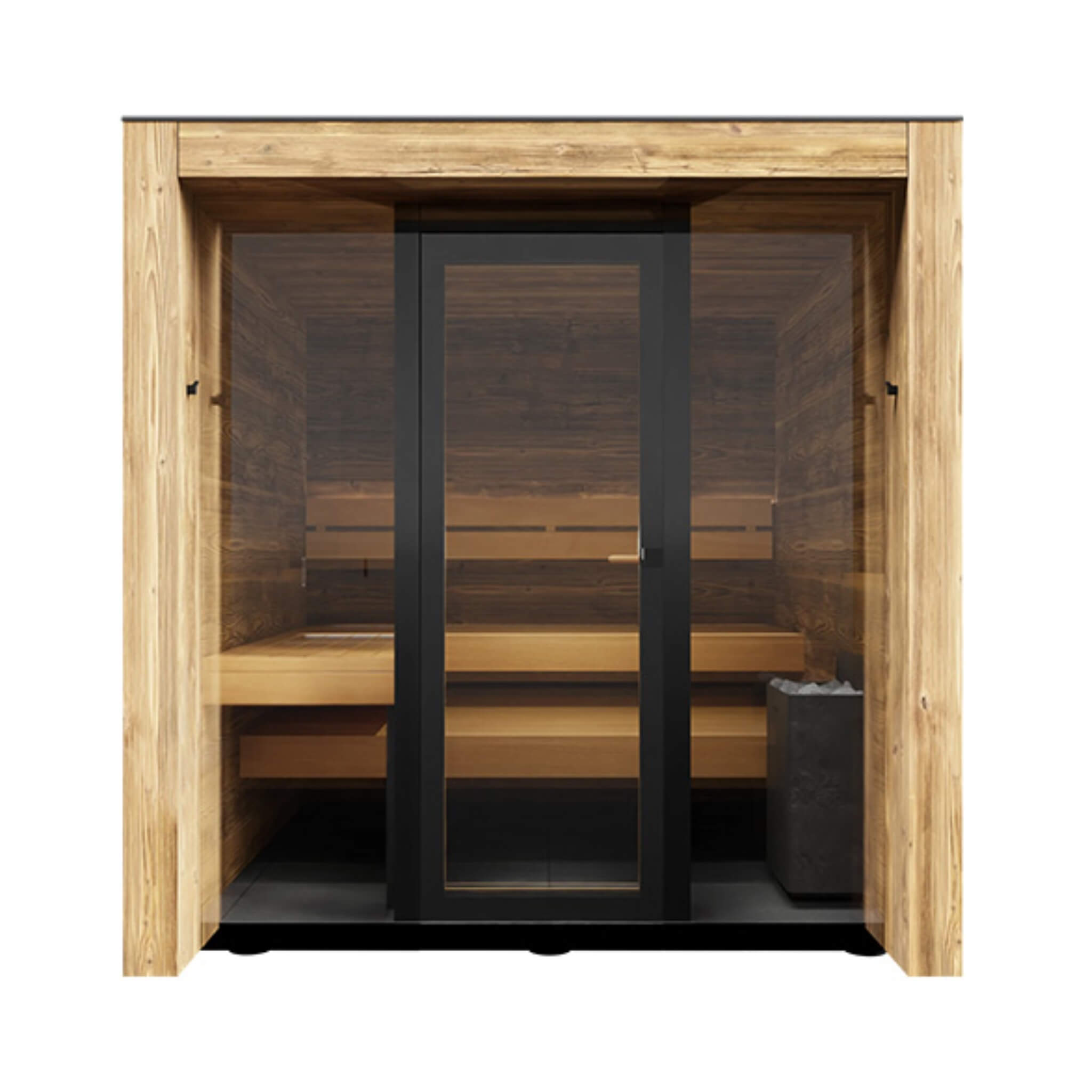 Fortis Fully-Assembled 4-Person Outdoor Sauna Cabin [Made-To-Order] [14-FORTIS]