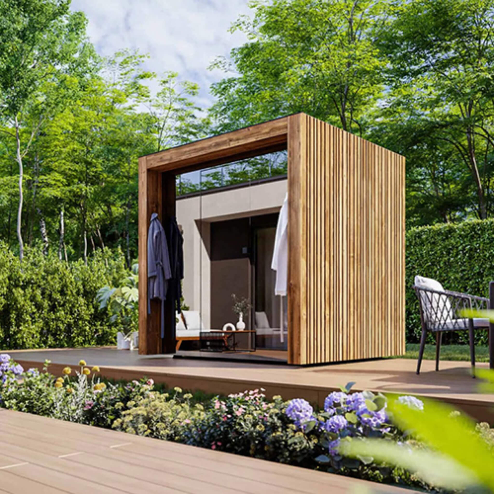 Fortis Fully-Assembled 4-Person Outdoor Sauna Cabin [Made-To-Order] [14-FORTIS]