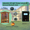 The Ignis 2-Person Ultra-Low EMF Mahogany Outdoor Infrared Sauna with Bluetooth Speakers