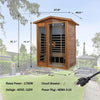 The Ignis 2-Person Ultra-Low EMF Mahogany Outdoor Infrared Sauna with Bluetooth Speakers