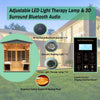 The Eterna 4-Person Full-Spectrum Low EMF Carbonized Composite Infrared Sauna Room with Bluetooth Speakers