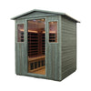 The Eterna 4-Person Full-Spectrum Low EMF Carbonized Composite Infrared Sauna Room with Bluetooth Speakers