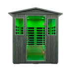 The Eterna 4-Person Full-Spectrum Low EMF Carbonized Composite Infrared Sauna Room with Bluetooth Speakers