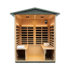 The Eterna 4-Person Full-Spectrum Low EMF Carbonized Composite Infrared Sauna Room with Bluetooth Speakers