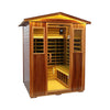 The Kairo 4-Person Outdoor Infrared Hemlock Sauna With Tempered Glass Door