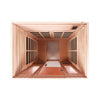 The Kairo 4-Person Outdoor Infrared Hemlock Sauna With Tempered Glass Door